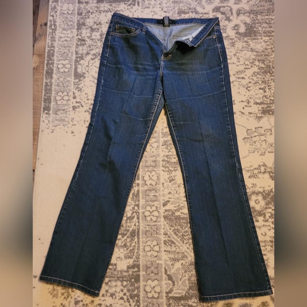 Calvin Klein Women’s Flare Denim Jeans Blue Cotton Blend 32x12